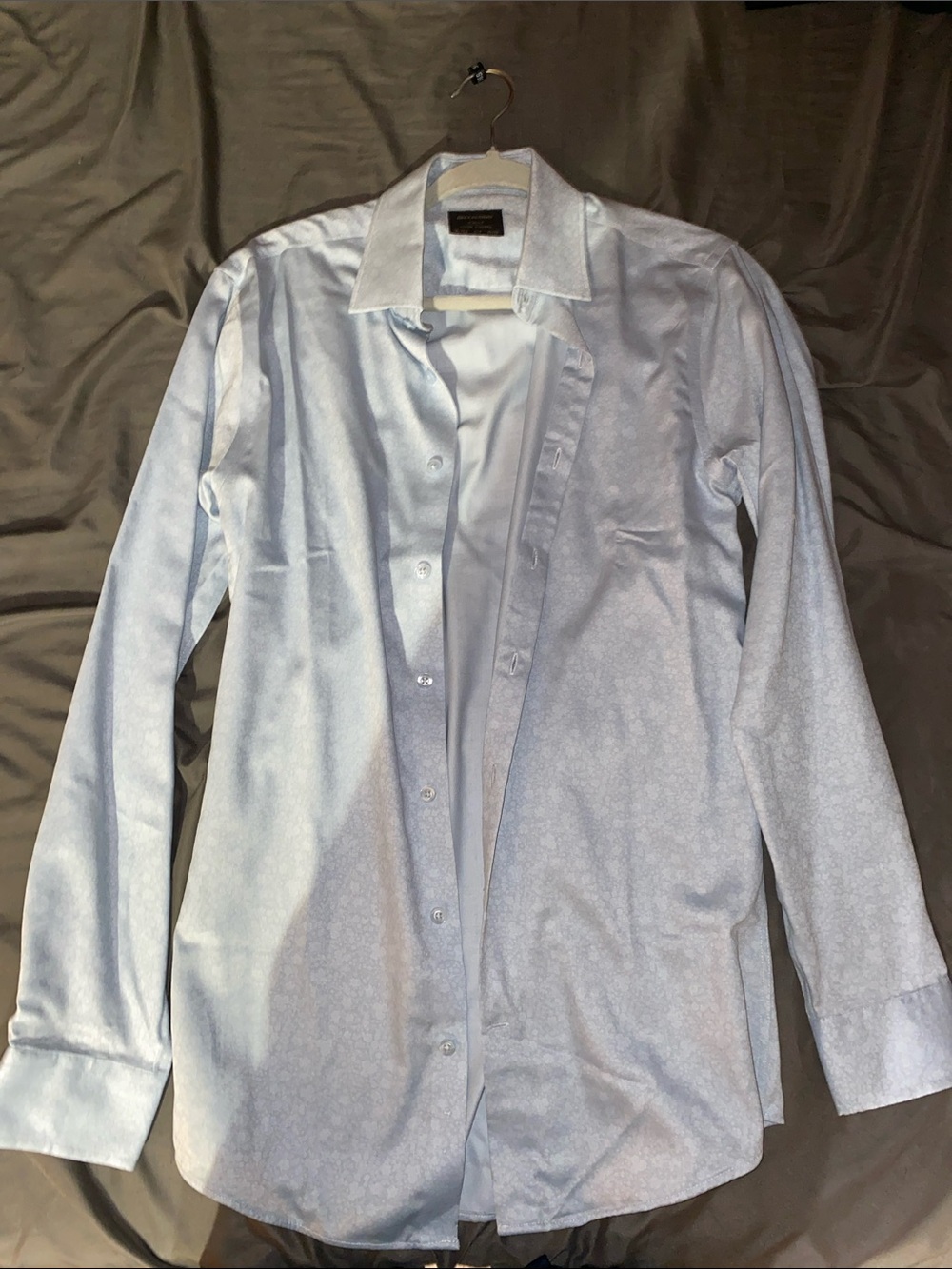 Men's Light Blue Dress Shirt — Modern Tailored Collar
